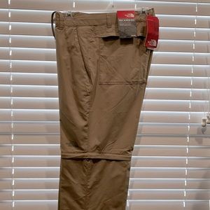 The North Face Mens Convertible Pants.  Khaki. 34R
